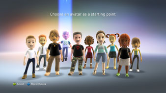 Choose an Xbox Avatar Choose an Xbox Avatar