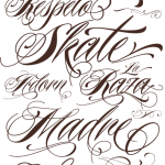 Fancy Script Lettering Tattoo