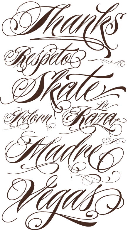 different tattoo fonts script. tattoo font. Piel Script is a new script font released by Studtipos font 