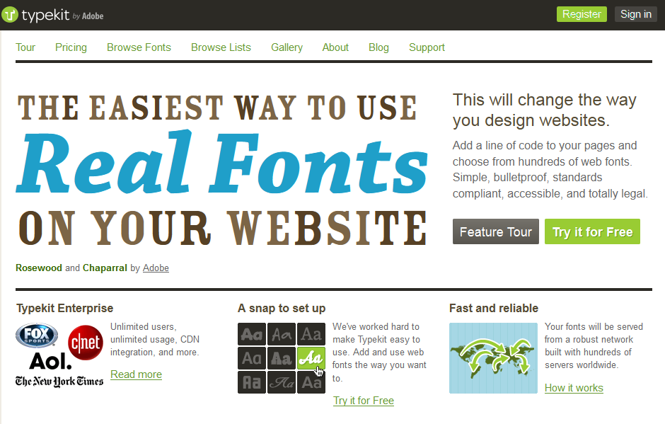 typekit screenshot