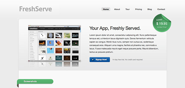 FreshServe HTML App template