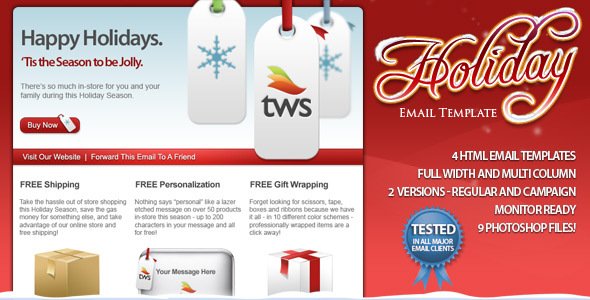 Holiday HTML Email Template Holiday HTML Email Template