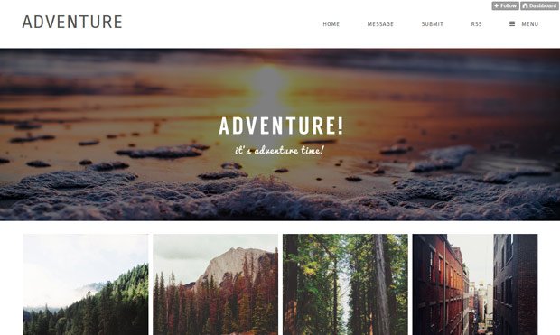 adventure tumblr theme