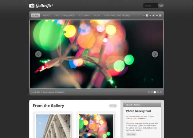 gallerific Photography Theme for WordPress