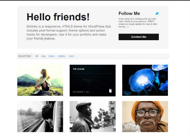 mixfolio Photography Theme for WordPress