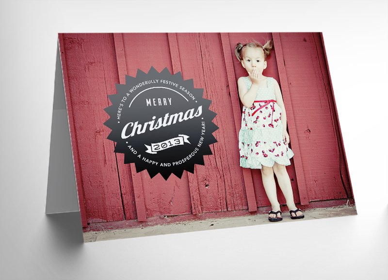 Free - 10 5x7 Holiday Photo Card Templates for Photoshop