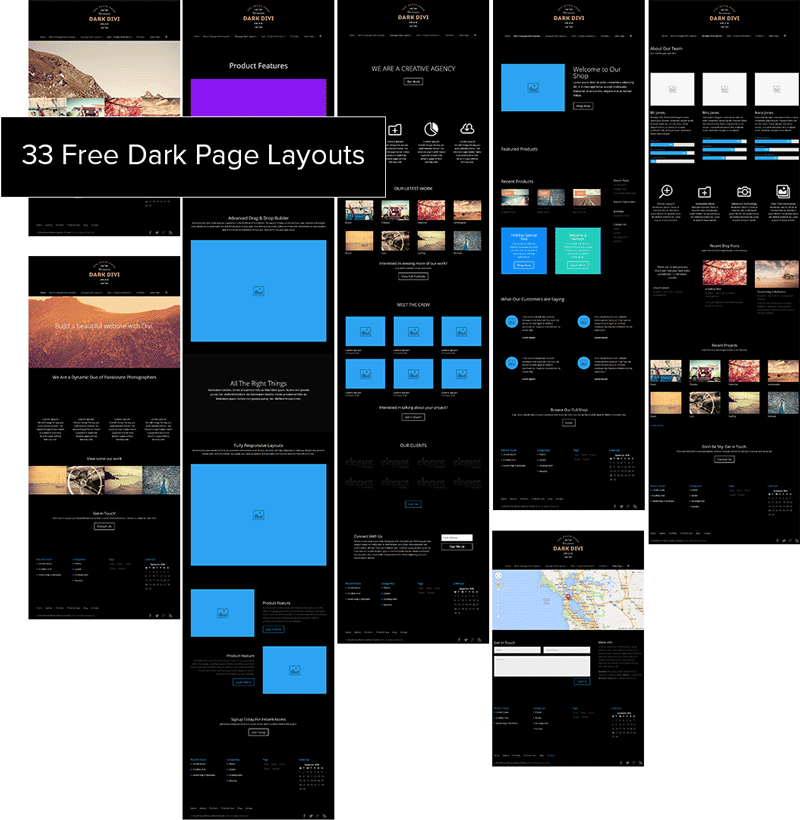 Free Dark Page Layouts Download