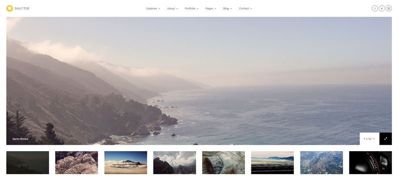 Shutter - photographer WordPress theme