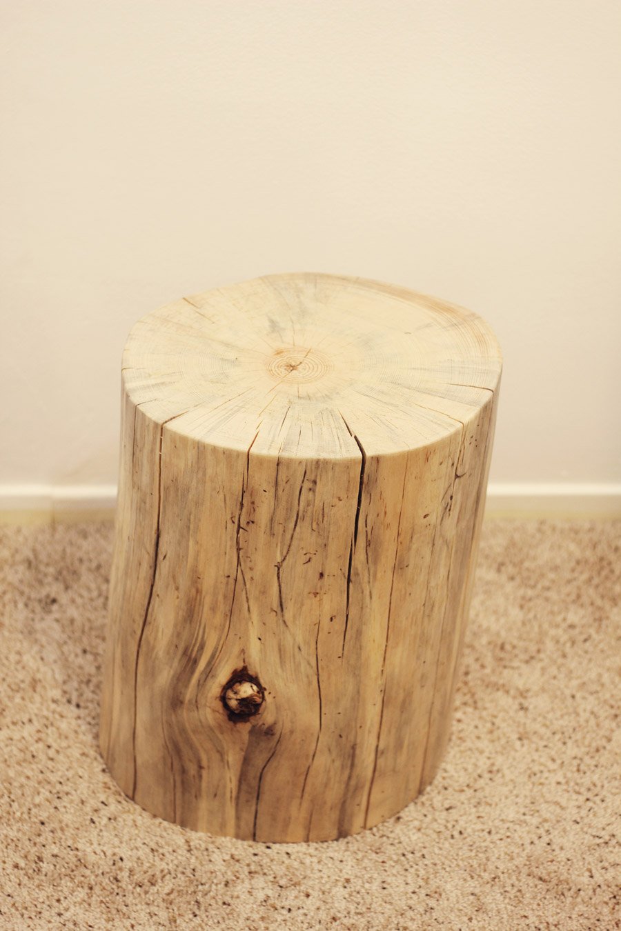 Tree stump sidetable