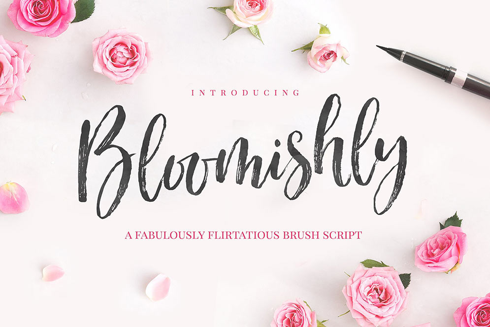 Bloomishly brush font