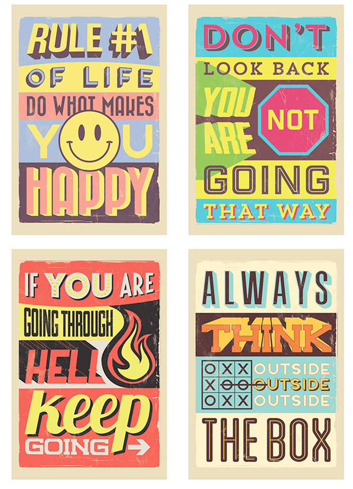 Download Printable Vintage Motivational Quote Posters