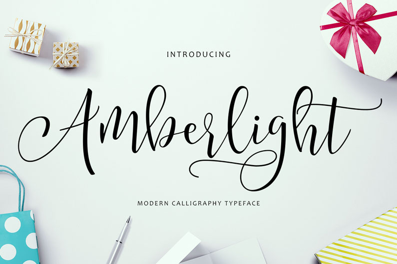 Amberlight Script – A New Fresh & Modern Script Font