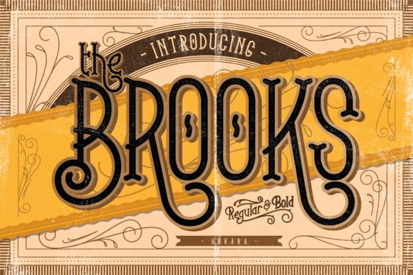   Introducing classic display typeface, The Brooks. Inspiring from vintage poster and display sign. You can use this font for various purposes.such as letterhead, logo, poster title, badge,book cover, etc.