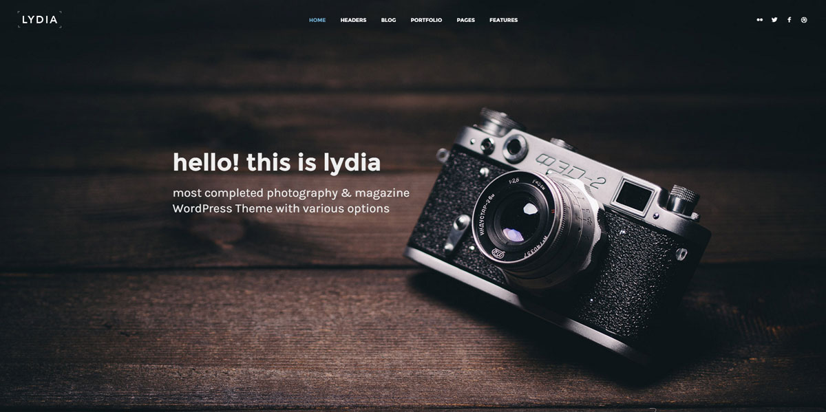Lydia – Photography & Magazine WordPress Theme