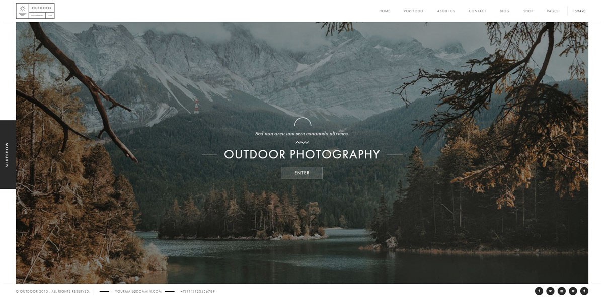 Outdoor – Creative Photography/Portfolio WP Theme