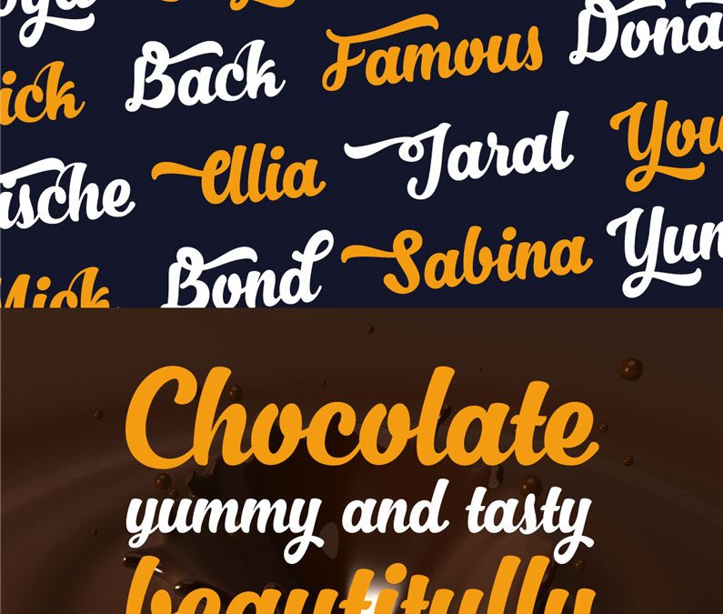 Nabila is bold, playful, modern, and multi-purpose typeface that combines brush lettering with natural handwriting. It is suitable for logos, packaging, headlines, posters, t-shirts, etc.