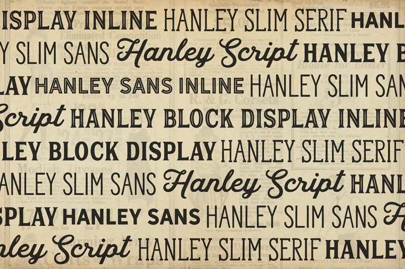 Hanley Vintage Font Collection