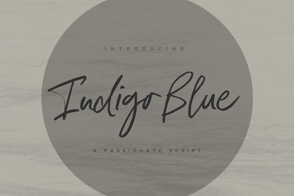 Indigo Blue Font