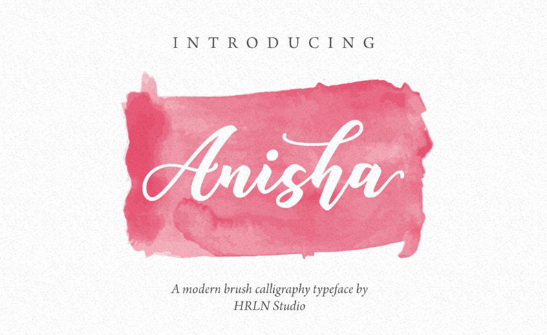 Anisha Calligraphy Brush Font