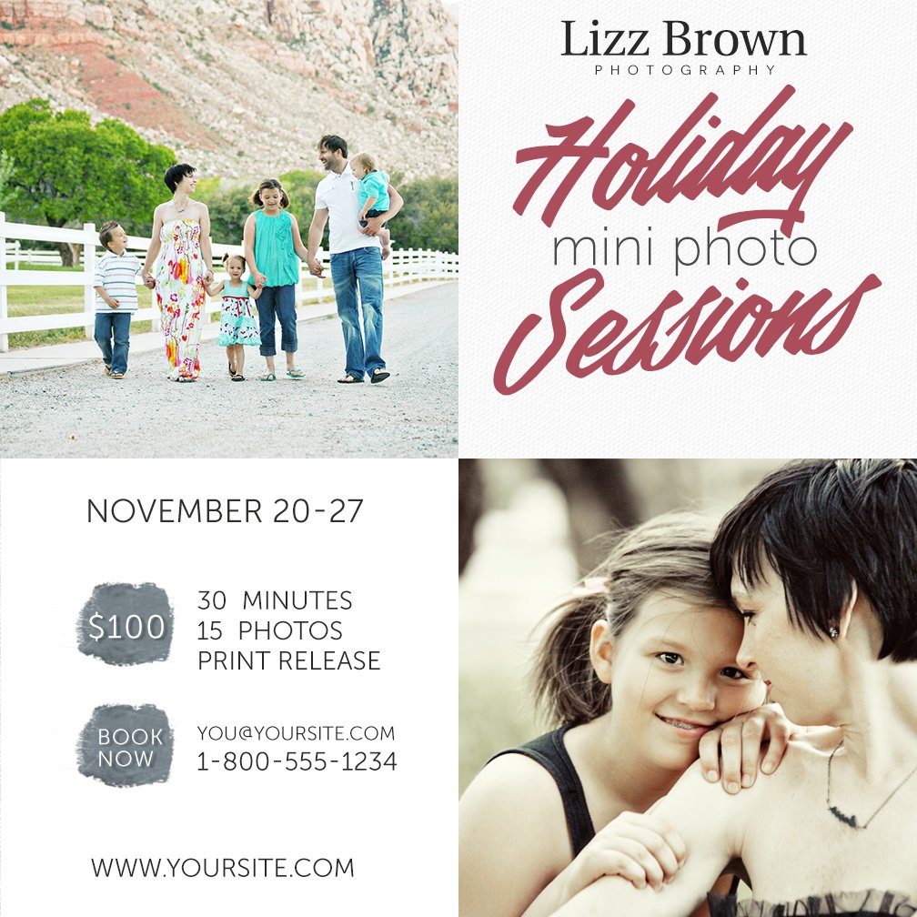 15 Free Social Marketing Templates For Photography Mini Sessions