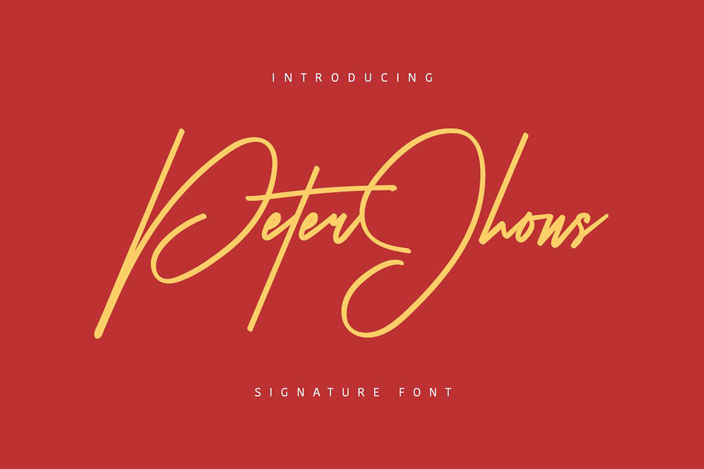 Peter Jhons Signature Font