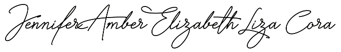 Signature typeface Example